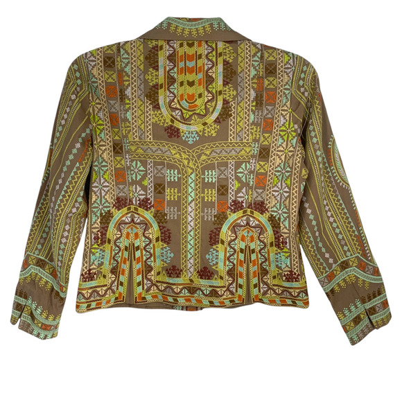 NEW Coldwater Creek Sz 8P Petite Fully Embroidered Jacket Bohemian Byzantine NWT - Picture 8 of 8